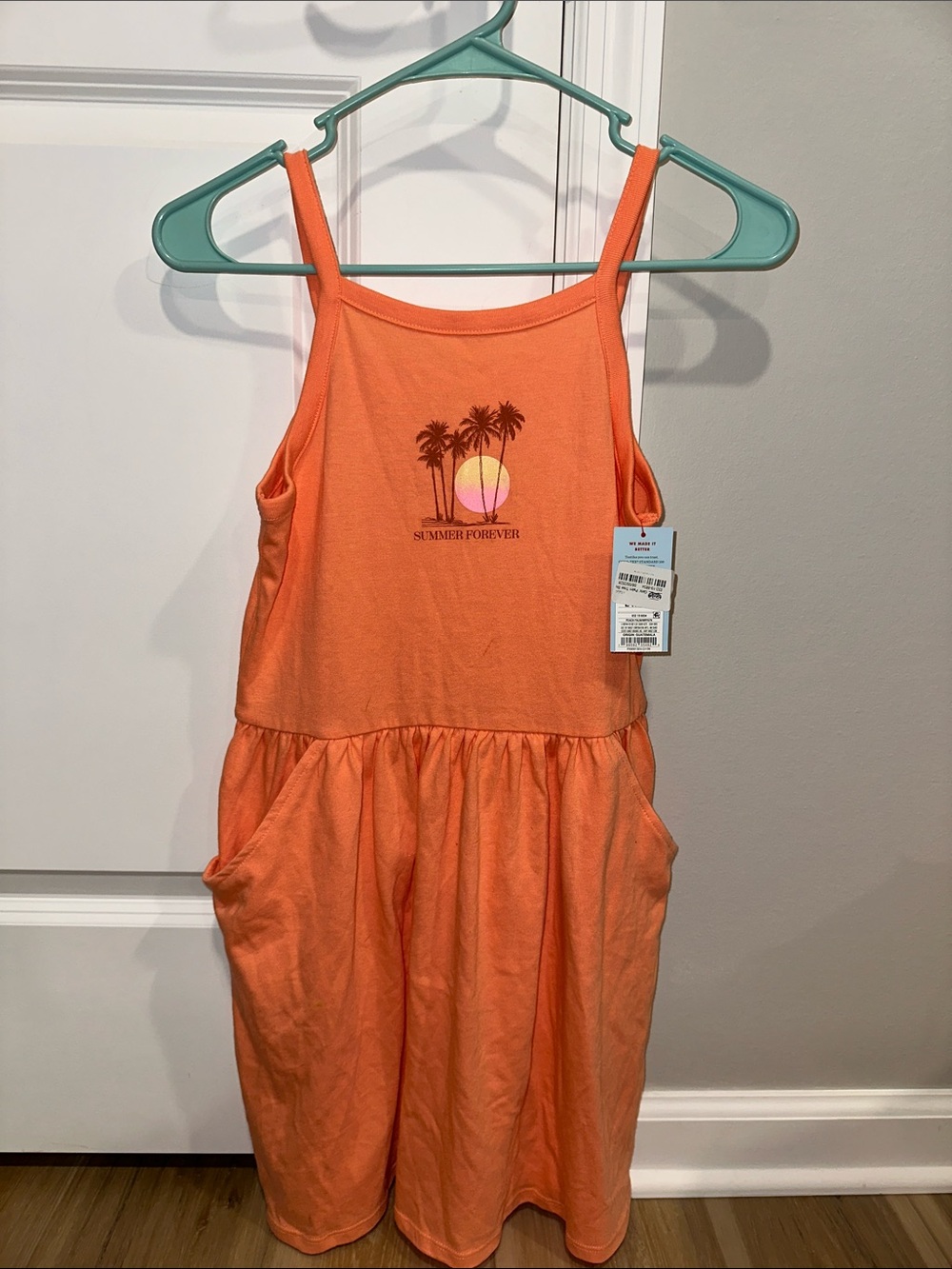 Cat & Jack Orange Palm-Graphic Sundress